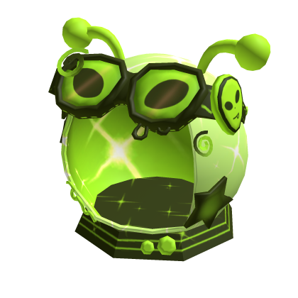 ୨୧ cosmic cyber gleebus alien helmet w goggles Roblox item