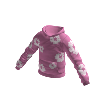 Pink denim tears hoodie
