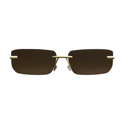 Brown and Gold Square Sunglasses