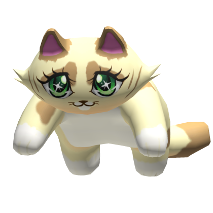Cute Kawaii Yellow Orange Tabby Cat Kitten on Head