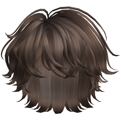 ☆ Messy Fluffy Boy Hair in Brown Roblox item