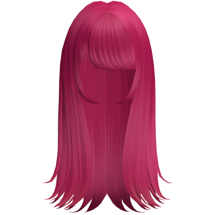 Long Straight Vampire Goth Emo Hair (Hot Pink) Roblox item