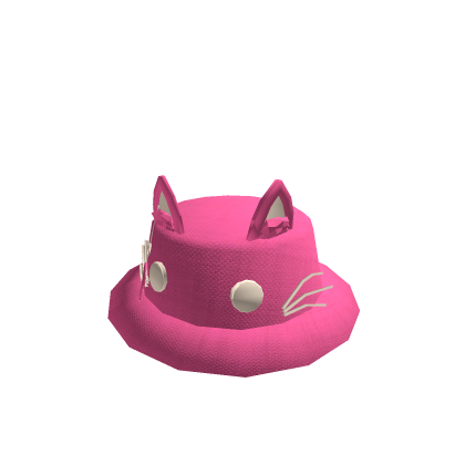 Cat with feather white and pink