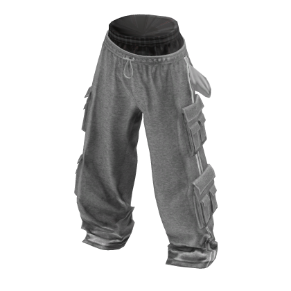 💗SAGGING CARGO TRACK PANTS_GREY thumbnail