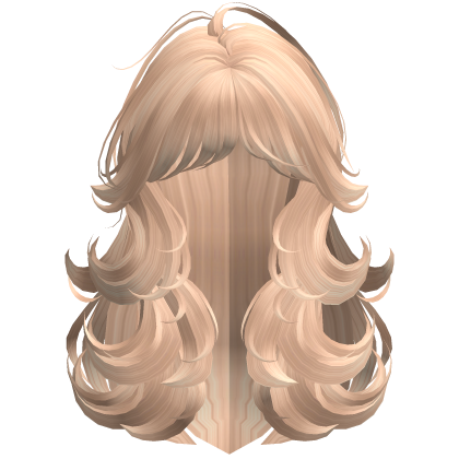 Wispy Blonde Hair Curled Blowout 