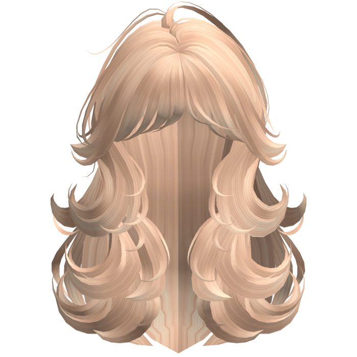 Wispy Blonde Hair Curled Blowout 