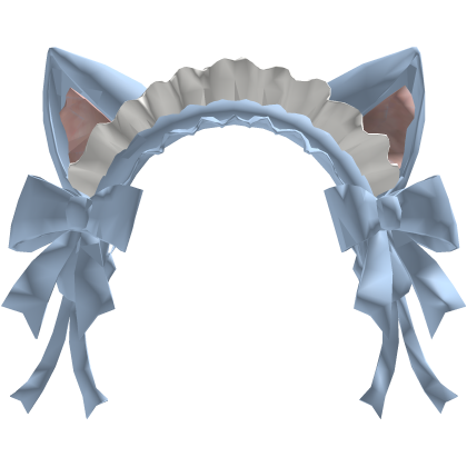 Pastel Blue Cat Maid Coquette Headband