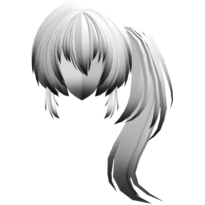 fluffy moe anime long side pony white black