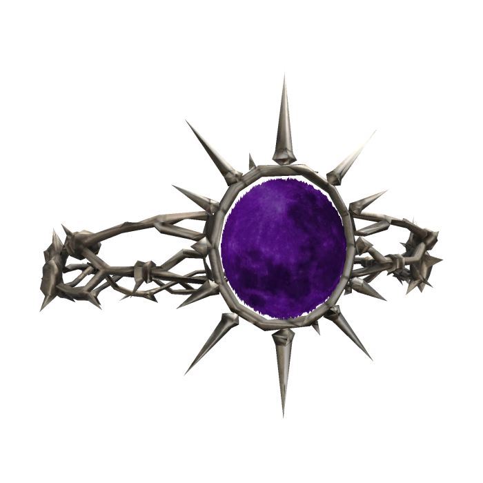 [Animated] Gothic Moon Thorn Crown (Purple/Silver)