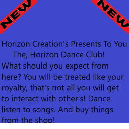 Horizon Dance Club  UPDATE! (WIP)