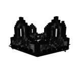 [PBR] White Grunge Thorned Chained 8-Bit Crown