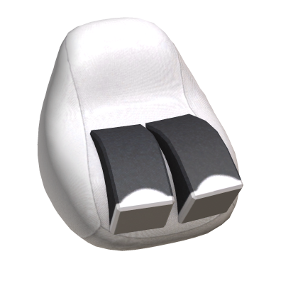 white bean bag chair thumbnail