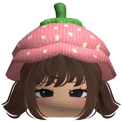 Cute Kawaii Anime Girl Pigtails w Strawberry Hat  Roblox item