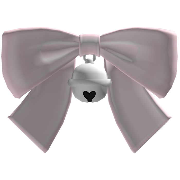 ♡ ꒱ sweet adorable dainty pink bow with bell