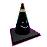 Cartoony Rainbow Noob Traffic Cone