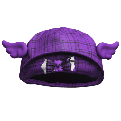 Purple Kawaii Bow Realistic Beret