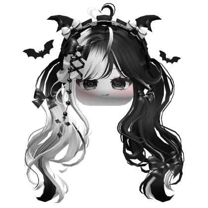 Goth Wavy Pigtails w/Headband (Yellow)