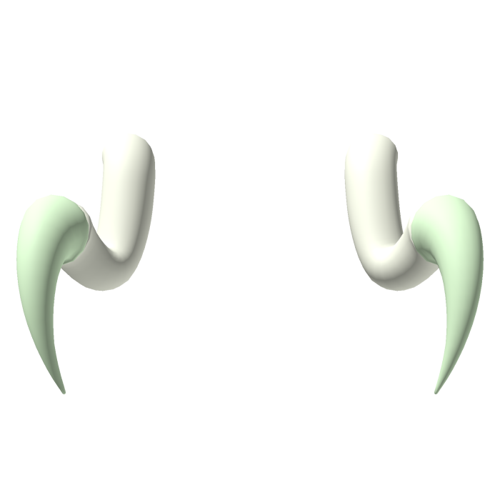 White and Mint Green Insect Claws