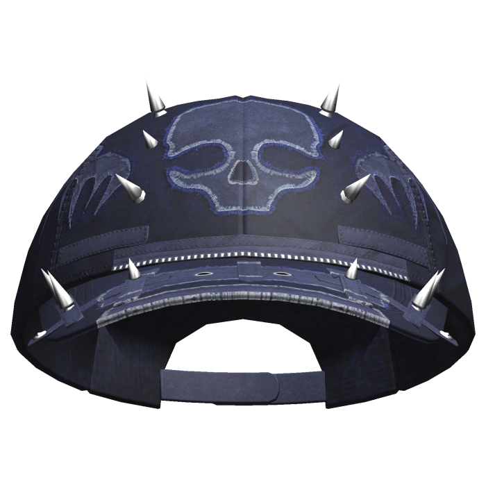 Punk Skeleton Pierced Cap Navy