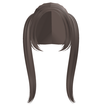 . ‿ ♡ cute long preppy soft pigtails in dust brown