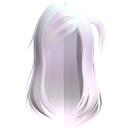 long emo swept pastel goth hair w side ponytail Roblox item