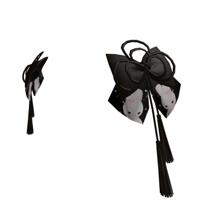 ✨Hair Clip Bows-Black Bunnies Roblox item