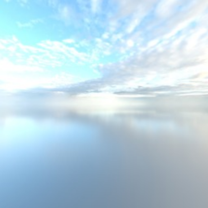 Bright sky with lush clouds
