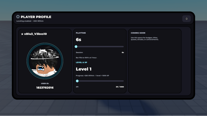Player Profile Card UI  preview 1