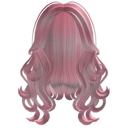 Pink Wavy Curly Girl Hair Roblox item
