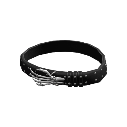Skeleton Hand Leather Belt › Silver thumbnail