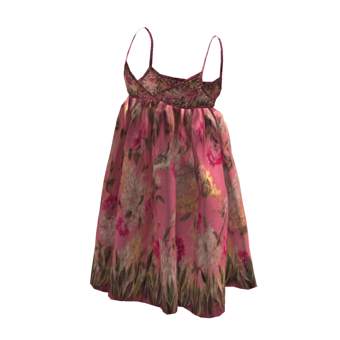 floral ruffled babydoll dress (pink)
