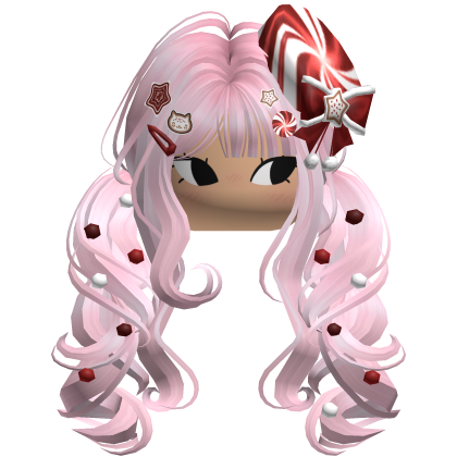 ♡ Christmas Peppermint Pigtails (Pink)