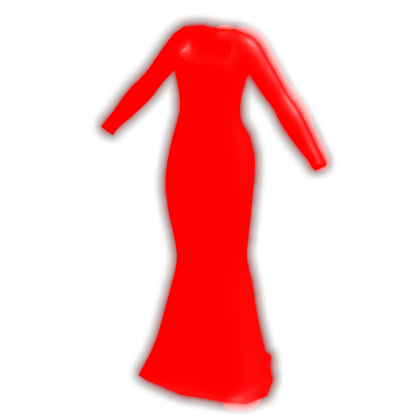 [Emissive] Glowing Long Fitted Red Dress