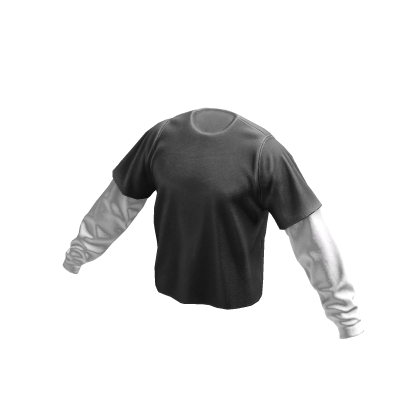Y2K Gray Layered T-shirt thumbnail