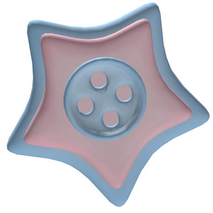 cute button star hairclip (blue and pink) Roblox item