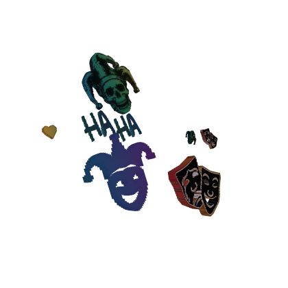[Animated] Red Blue Harlequin Jester Aura Roblox item