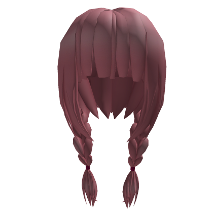 Kaf Bob Cut w/ Braided Twintails Vtuber Hair - Red Roblox item