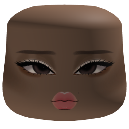 Cute Makeup Glam Cheeks Face W/ Brown Eyes