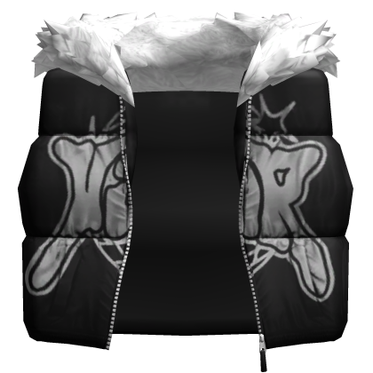 Puffer Vest + White Neck Fur Collar 1.0