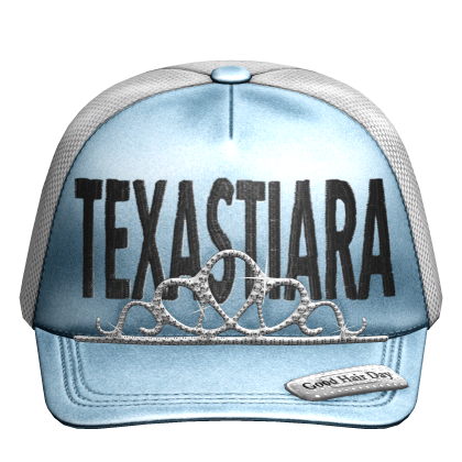 2000s Blue White Texas Tiara Trucker Cap