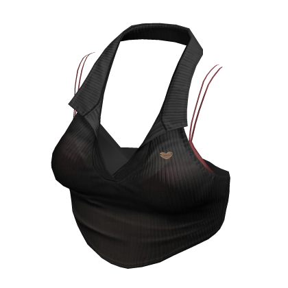 Black Y2K halter crop top thumbnail