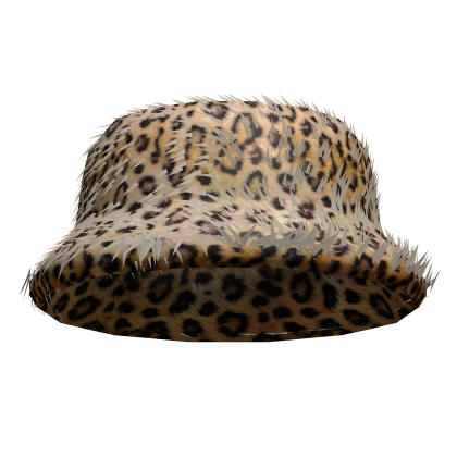 Fluffy Leopard Print Y2K Bucket Hat Roblox Item Rolimon s