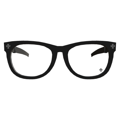 Black Chrome Glasses w Silver