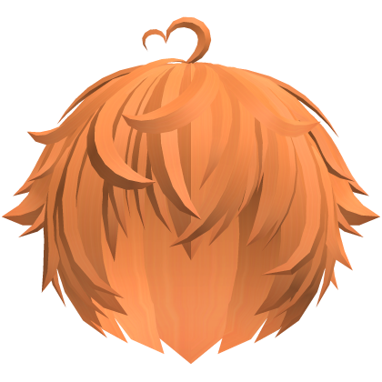 ♡ cute kawaii messy heart boy hair 🐹 orange Roblox item