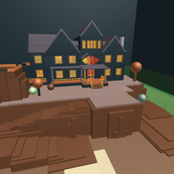 Explore the haunted mansion with your friends!