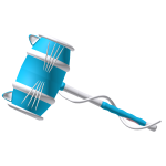 Slightly Darker Blue Furry Hammer