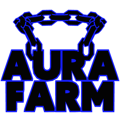 Cartoony Blue Aura Farm Chain Roblox item