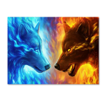 The red and blue wolves