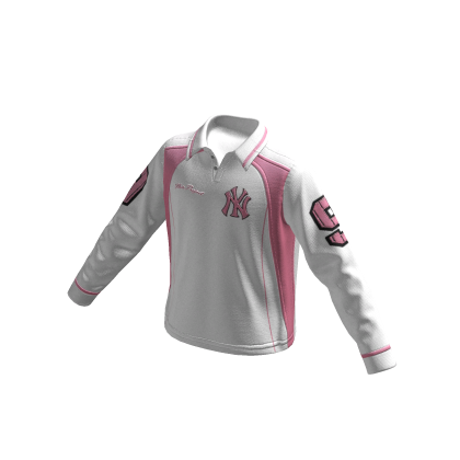 NOIR Long Sleeved Jersey (White Pink) thumbnail