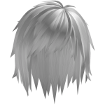 emo vkei messy vampire anime hair in white